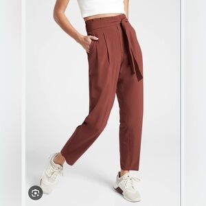 Athleta Cognac Brown Skyline Pant ll Sz 16